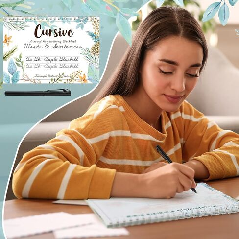 Maitys Grooved مخطوطة اليد مصنف اليد مجموعة مجموعة مخطوطة القابلة لإعادة الاستخدام مخطوطة الأخدود كتب ممارسة كتب مخاود ممارسة بخط اليد للبالغين والمبتدئين تحسين مهارات الكتابة in Saudi Arabia