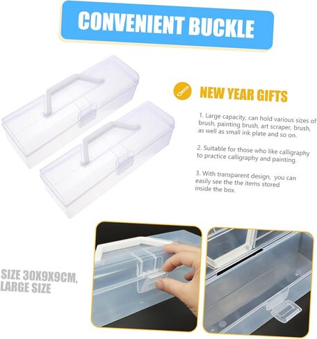 jojofuny 2pcs Calligraphy Tool Box Artistic Pen Storage Container for Fine Workmanship in Saudi Arabia