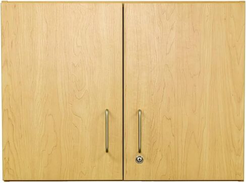 Tot Mate Wall Mounted Storage Lock Cabinet - 30in Wide | Ready-to-Assemble, Maple/Maple in Saudi Arabia