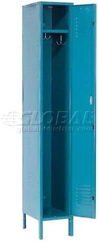 GLOBAL INDUSTRIAL Single Tier Locker, 15x18x72, 1 Door, Ready To Assemble, Gray in Saudi Arabia