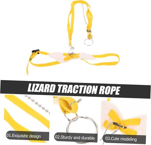 Milisten Lizard Walking Rope Lightweight Traction Cable for Pets for Lizards Geckos Bearded Dragons Hamsters Portable Convenient Leash in Saudi Arabia