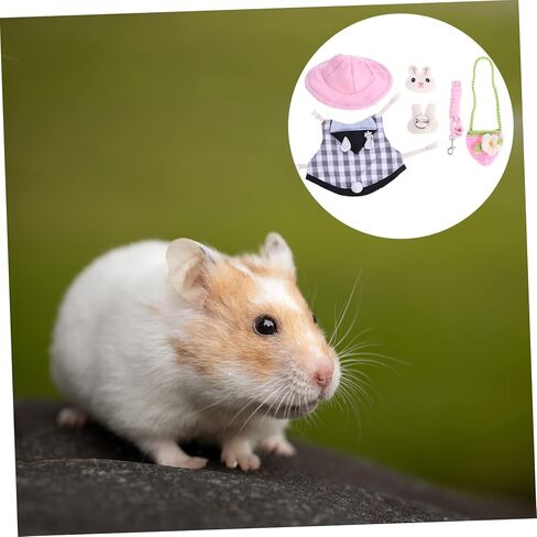 Besportble Bunny Vest Vest Leash Assume Assume Adabit Adabbit Hamster Assories Expensities Precated Material لحفلات الزفاف تشمل الحفلات القبعة القبعة دبوس الشعر in Kuwait