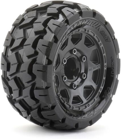 1/10 2.8 ST Belted Tires with Multi Hex Wheels (4) FITS Traxxas Stampede/Rustler/Arrma Granite/senton/Big Rock/Pro-Line (Super Sonic) in Kuwait