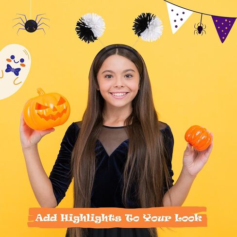 Zeyune Halloween Pom Pom Headbands Festive Party Headband Unisex for Halloween Event Cosplay Themed Party Supplies in Saudi Arabia