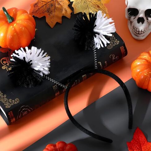 Zeyune Halloween Pom Pom Headbands Festive Party Headband Unisex for Halloween Event Cosplay Themed Party Supplies in Saudi Arabia