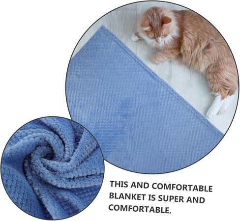 UPKOCH Pets Blanket for Cats and Dogs Comfortable Material Warm Sleeping Mat for All Seasons Blue S for Cozy Indoor Use in Saudi Arabia