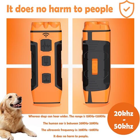 5 in 1 Sonic Bark Deterrents, Dog Training, 3 Modes 50 FT Range, Indoors Outdoors Behavior Correct Safe & Humane Rechargeable Compact Bark Control Shock All Categories Dogs, deterrents in Saudi Arabia