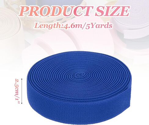 MECCANIXITY Elastic Bands for Sewing 1 Inch x 5 Yards Beige Knit Elastic Spool High Elasticity for Wigs, Waistband, Pants, Craft DIY Projects in Saudi Arabia