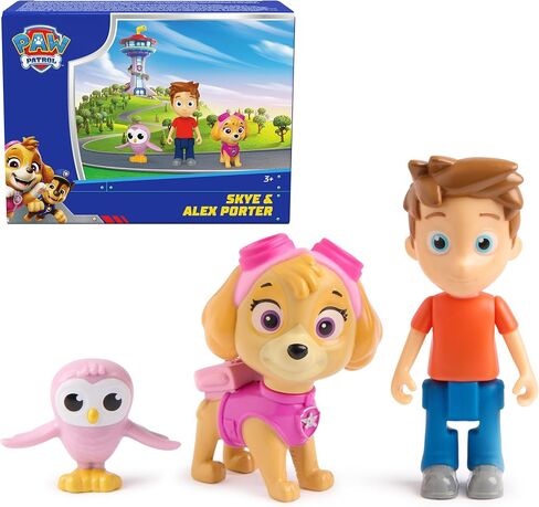 Paw Patrol Skye & Alex Porter Pack مع Lil Hootie Toy Figure ، ألعاب الأطفال للبنين والبنات الذين تتراوح أعمارهم بين 3 وما فوق in Saudi Arabia