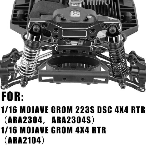 ترقيات جزء ل 1/16 Mojave Grom 223S DSC 4x4 RTR ، 1/16 Mojave Grom 4x4 RTR ، ALUMINUM الأمامية والخلفية على عريض الأسلحة و RC ARMS ARMS UP ، استبدل (ARA330839+ARA330840) ، Black in Saudi Arabia