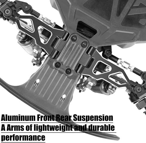 ترقيات جزء ل 1/16 Mojave Grom 223S DSC 4x4 RTR ، 1/16 Mojave Grom 4x4 RTR ، ALUMINUM الأمامية والخلفية على عريض الأسلحة و RC ARMS ARMS UP ، استبدل (ARA330839+ARA330840) ، Black in Saudi Arabia