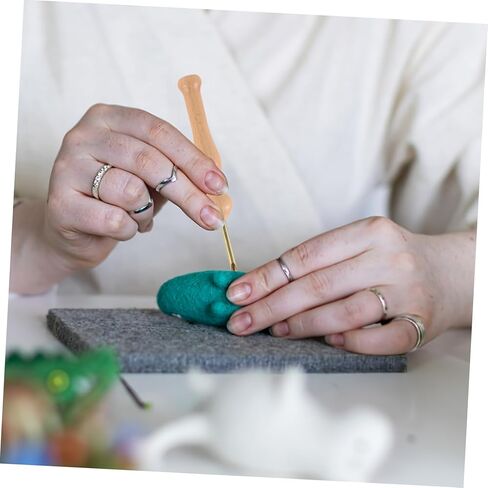 Glstoy 5pcs Punch Needle تطريز مقبض خشبي الإبر لك ديكور المنزل ومشاريع DIY in Kuwait