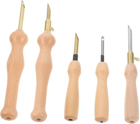 Glstoy 5pcs Punch Needle تطريز مقبض خشبي الإبر لك ديكور المنزل ومشاريع DIY in Kuwait