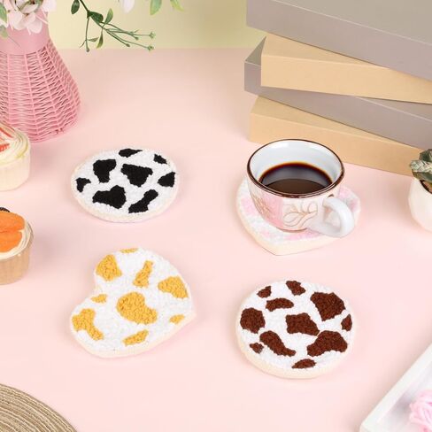 Cheerupp 4 PCS Breakfast Punch Coasters Kit ، Toast Bread Easy DIY Craft Emele Edele Sterbroidery for Beginners Pholeds ، Punch Needle Supplies Studerts Tuder in Saudi Arabia