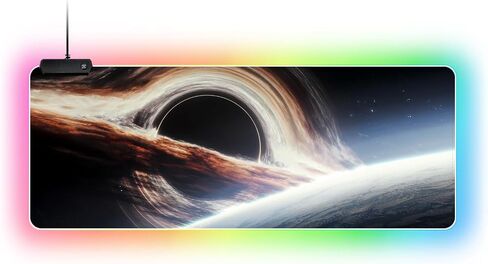 RGB Galaxy Nebula Gaming Mouse Pad - Large Non-Slip Rubber Base, Extended Keyboard & Mouse Mat for PC, Laptop, Desk (31.5" x 11.8") (01) in Saudi Arabia