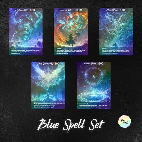Proxy Cards for Magic The Gathering, Alternative Custom Art DIY Cards, Blue Spell, Normal in Saudi Arabia
