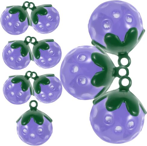 Toyvian 10pcs Strawberry Bell Pendant Diy Necklace Charm Collar Accessories for Pet Christmas Bells Decor in Saudi Arabia