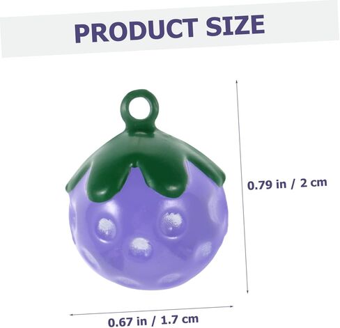 Toyvian 10pcs Strawberry Bell Pendant Diy Necklace Charm Collar Accessories for Pet Christmas Bells Decor in Saudi Arabia