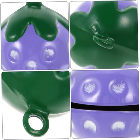 Toyvian 10pcs Strawberry Bell Pendant Diy Necklace Charm Collar Accessories for Pet Christmas Bells Decor in Saudi Arabia