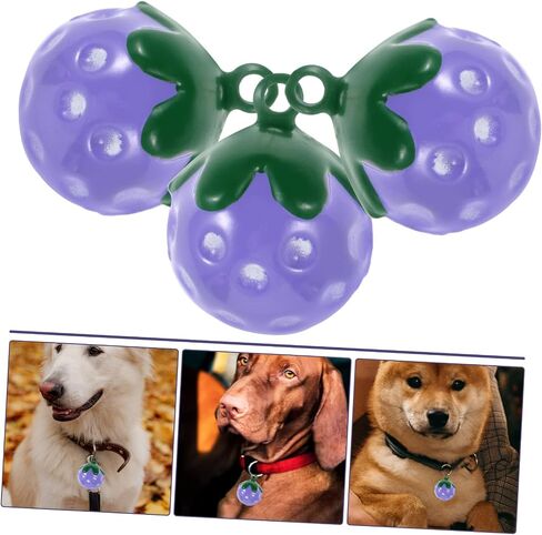 Toyvian 10pcs Strawberry Bell Pendant Diy Necklace Charm Collar Accessories for Pet Christmas Bells Decor in Saudi Arabia