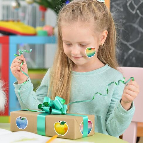 Whaline 1000pcs العودة إلى ملصقات المدرسة التفاح شكل ملصقات صائق لفة 1.5 بوصة ملصق ملصق للاصق ذاتيا لدعوة البطاقة الدعوة ديكور الهدية in Saudi Arabia