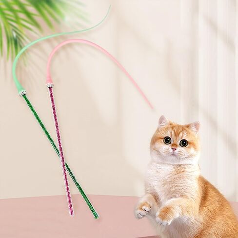 2pcs الفئران ألعاب Cat Cat Teaser ، ألعاب عصا القط التفاعلية مع عبوات ذيل 2 ، تذبذب ألعاب المطاردة لقطط القطط عيد ميلاد عيد ميلاد in Saudi Arabia