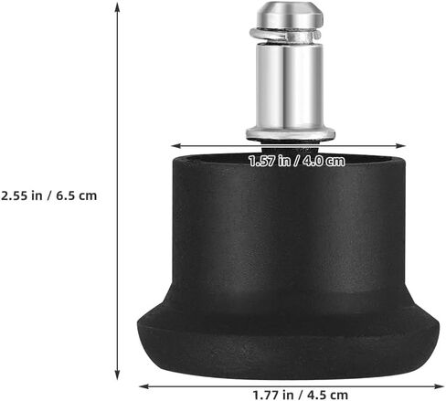 Chair Fixed Casters Replacement, 20 Pcs Office Chair Stationary Castors Non Rolling Chair Feet Low Profile Bell Glides Short Plastic Glides Chair Feet Wheel Stopper (Snap in) in Saudi Arabia