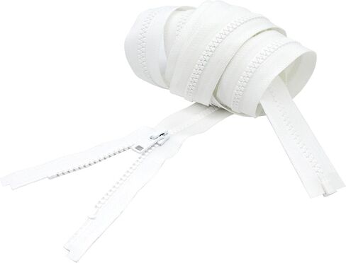 YKK 72 "White Vislon مقولبة سوستة منفصلة عن أكياس النوم والخيام ومشاريع التندوب والحرفية ~ صنع في الولايات المتحدة الأمريكية in Saudi Arabia