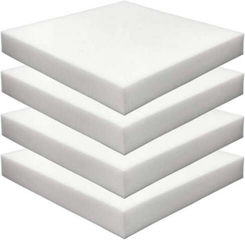 FOAMMA (4-Pack) 1" x 16" x 16" High Density Upholstery Foam, Chair Cushion Square Foam for Dinning Chairs, Wheelchair Seat Cushion Replacement in Saudi Arabia