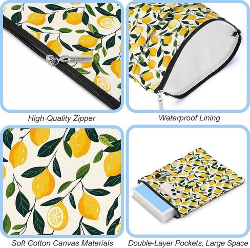 كتاب كتب كتب الكتب الحامية كتب حقيبة عشاق الكتب هدايا الكتب هدايا مقاومة للماء مع سستة لحقيبة هدايا مطبوعة للليمون للنساء فتاة في سن المراهقة صديق المكتبة عيد ميلاد عيد الميلاد in Kuwait