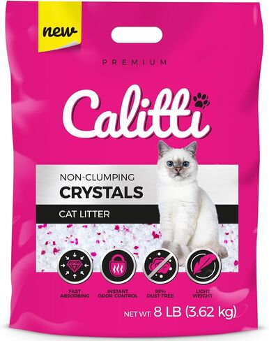 Crystals Premium Cat Litter Non-Clumping - Maximum Odor Control, 99.9% Dust Free, Soft on Paws, Unscented 8 lb (1 x 8 lb Pack) in Saudi Arabia