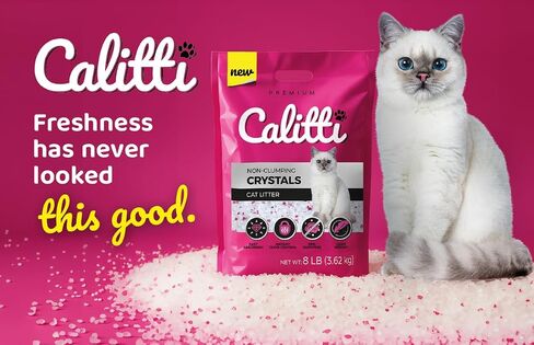 Crystals Premium Cat Litter Non-Clumping - Maximum Odor Control, 99.9% Dust Free, Soft on Paws, Unscented 8 lb (1 x 8 lb Pack) in Saudi Arabia
