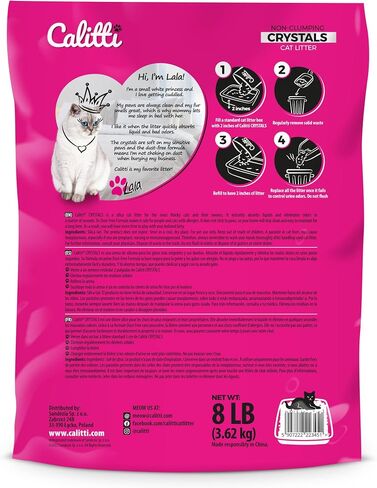 Crystals Premium Cat Litter Non-Clumping - Maximum Odor Control, 99.9% Dust Free, Soft on Paws, Unscented 8 lb (1 x 8 lb Pack) in Saudi Arabia