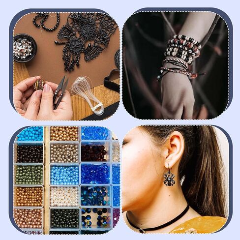 Bewudy 970pcs حلقات القفز السوداء المفتوحة ، O Ring Connectors خاتم القفز لخواتم صنع المجوهرات لقلادة أقراط سوار (4/5/6/7/8/10 ملم) in Saudi Arabia