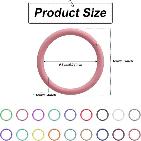 200 PCS حلقات قفزة ملونة ، حلقات قفزة معدنية من الحديد 10 مم ، حلقات قفزة O RING موصلات للمجوهرات DIY قلادات القلادات in Saudi Arabia