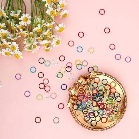 200 PCS حلقات قفزة ملونة ، حلقات قفزة معدنية من الحديد 10 مم ، حلقات قفزة O RING موصلات للمجوهرات DIY قلادات القلادات in Saudi Arabia