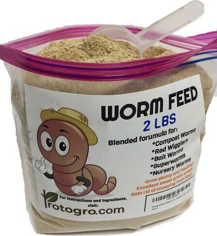 NightCrawlers, Superworms, Red Wigglers, Compost & Bait Worm Food, 2 Lbs (2 Lbs) in Saudi Arabia