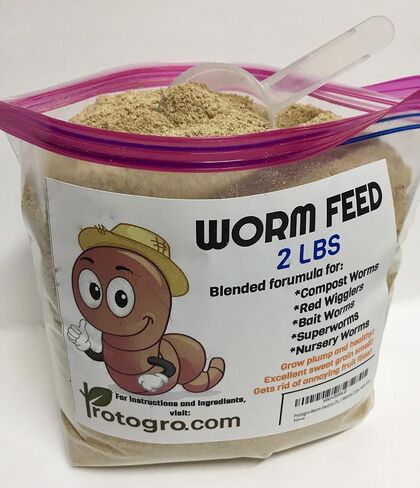 NightCrawlers, Superworms, Red Wigglers, Compost & Bait Worm Food, 2 Lbs (2 Lbs) in Saudi Arabia