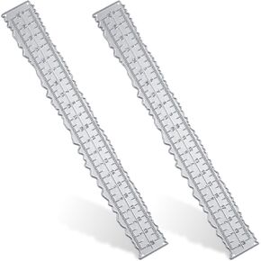 2 Pcs Deckle Edge Ruler 8.4 Inch Irregular Edge Ruler Metal Craft Die Cuts Measurements Embossing Cutting Paper Rulers Decorative Wavy Measuring Tool Paper Tearing Rulers for Card Making in Kuwait