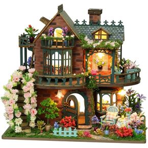 DIY Miniature Dollhouse Kit ، Mini House Making Kit with Furnitures ، Tiny House Kit للبناء للبالغين ، هدية Hobby Craft ليوم الآباء ، غابات المغامرة in Kuwait