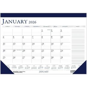 House of Doolittle 2026 Monthly Desk Pad Calendar, 22" x 17", Blue (164-26) in Kuwait