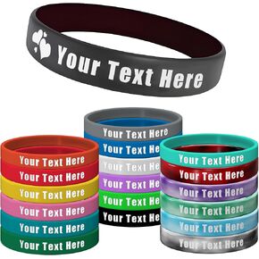 Custom Silicone Wristbands,Add Text, Icons, & Logos,Personalized Motivational Bracelets, Bulk Rubber Bands for Events,Promotions & Fundraisers in Saudi Arabia