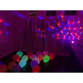 20 LED Light Up Balloons, 12 inch Neon Balloons Mixed Colors Flashing Lasts 24 Hours Glow in the dark for Birthday Glow Party Favors Supplies Wedding Halloween Christmas Decorations in Saudi Arabia