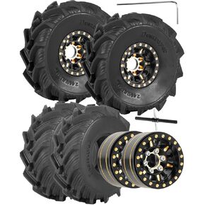 RC Full Brass 1.0in Beadlock RC Wheel RC Tyres لـ 1/18 1/24 TRX4M AXIAL SCX24 RC Crawler ، 1.0 "RC Metal Wheel Hub Rim RC Truck Tires 4pcs in Kuwait