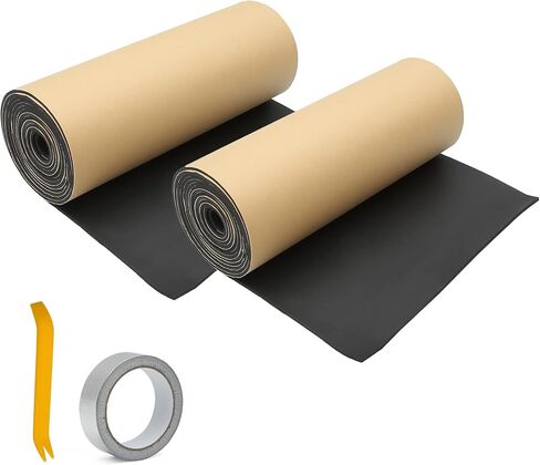 39 Pcs Sound Deadening Mat, 157mil 4mm 55sqft Heat Insulation Pad Universal for Car Door Floor Damping Self Adhesive Foam with Foil Tape and Tool in Saudi Arabia