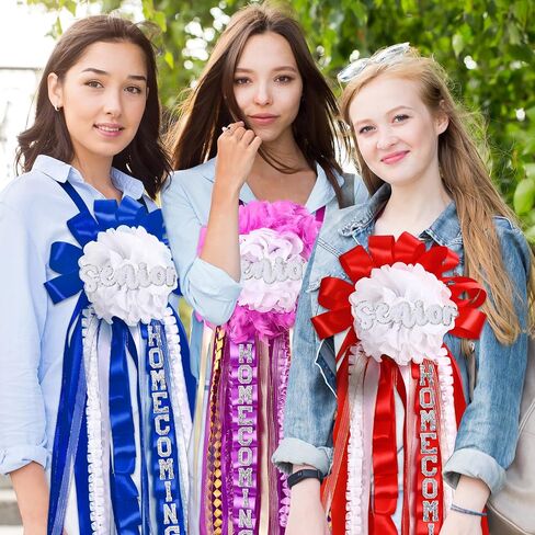 Homecoming Mum Supplies Senior Chenille Self Adhesive Letter Patch Silver Glitter Edge Embroidery Letter for Welcome Back to School Homecoming Week Party Decorations in Saudi Arabia