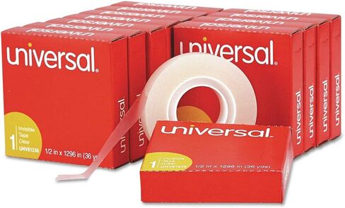 Universal 81236VP Invisible Tape, 1/2" x 1296", 1" Core, Clear (Pack of 12) in Saudi Arabia