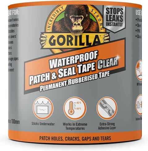 Gorilla Waterproof Patch & Seal Tape Clear 2.4m in Saudi Arabia
