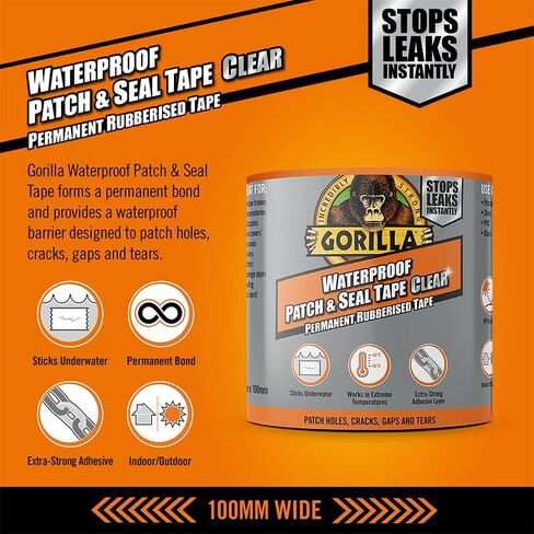 Gorilla Waterproof Patch & Seal Tape Clear 2.4m in Saudi Arabia