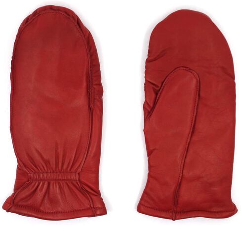 Harssidanzar Womens and Kids Lambskin Leather Winter Mittens Thermolite Lined with Finger Liners in Kuwait